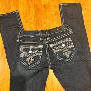 Rock Revival size 24 Straight leg dark wash Jeans. EUC